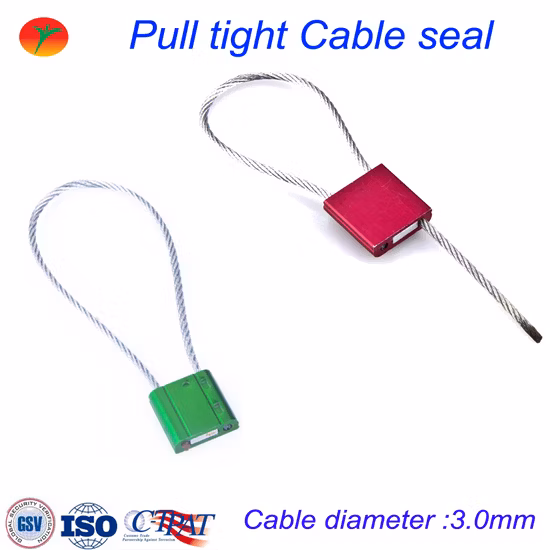 Protection Trailer High Security Cable Seal with Bar Code and Numbering