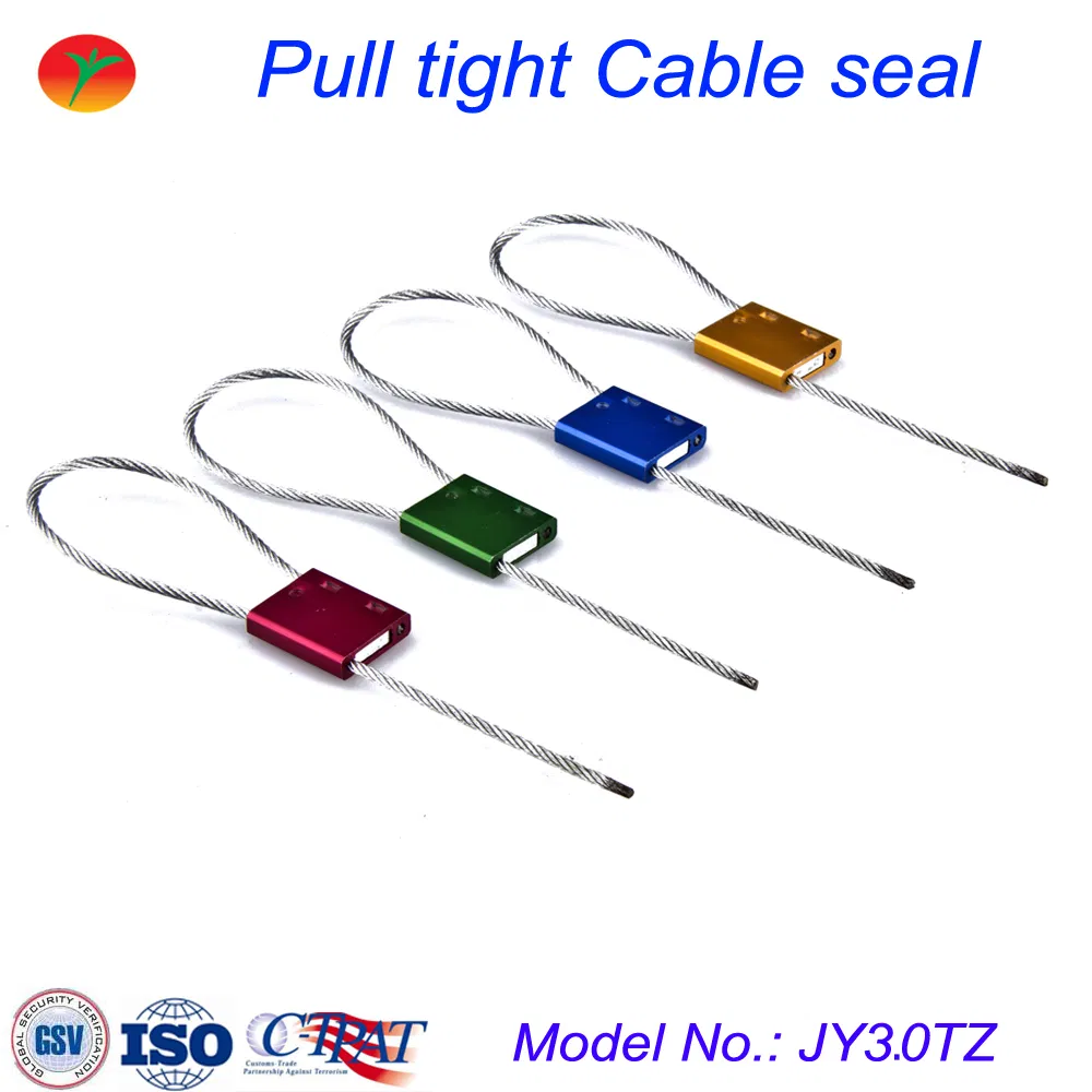 バーコードと番号付き保護タグ付きの高セキュリティ ケーブル シール
