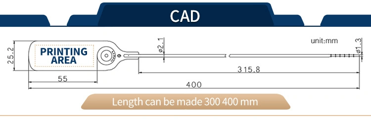 Jcps005 300mm/400mm/500mm High Security Plastic Seal for Container Courier Post Office